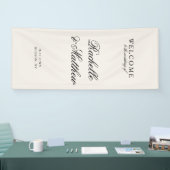 Classic Ivory Old Money Wedding Welcome 横断幕 (トレードショー)