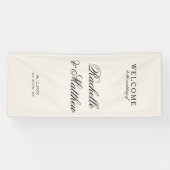 Classic Ivory Old Money Wedding Welcome 横断幕 (横)