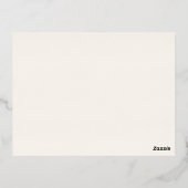 Classic Ivory Timeless Wedding Foil Enclosure Card 箔招待状ポストカード (裏面)