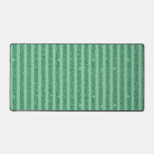 Classic Jade Green Glitter Style Vertical Stripes デスクマット (正面)