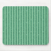 Classic Jade Green Glitter Style Vertical Stripes マウスパッド (正面)
