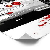 Classic Japanese Rising Sun Art Painting White JDM ポスター (角)