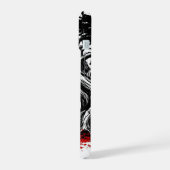 Classic Japanese Rising Sun Art Painting White JDM iPhone 15ケース (左側面)