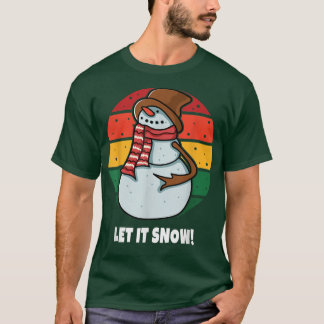 Classic Jolly Snowman Retro Vintage Sunset Happy H Tシャツ