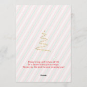 Classic Joyeux Noel Green Red Stripes Christmas 招待状 (裏面)