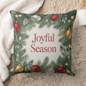 Classic Joyful Wreath クッション (ブランケット)