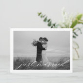 Classic Just Married QR Code Wedding 案内状 (スタンド正面)