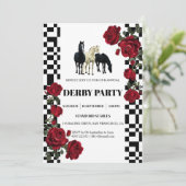 Classic Kentucky Derby Party Invitation | Red Rose 招待状 (スタンド正面)