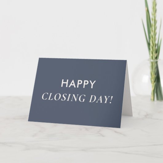 Classic Key Closing Day Gray Real Estate Agent カード (正面)
