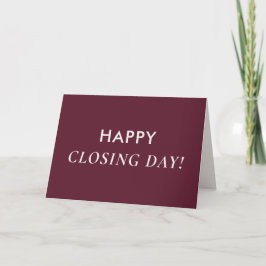 Classic Key Closing Day Maroon Real Estate Agent カード