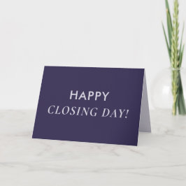 Classic Key Closing Day Purple Real Estate Agent カード