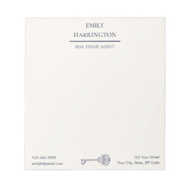 Classic Key Gray Real Estate Agent ノートパッド