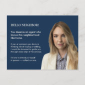 Classic Key Introduction Navy Real Estate Agent ポストカード (正面)