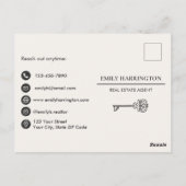 Classic Key Introduction Neutral Real Estate Agent ポストカード (裏面)