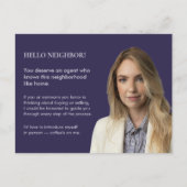 Classic Key Introduction Purple Real Estate Agent ポストカード (正面)