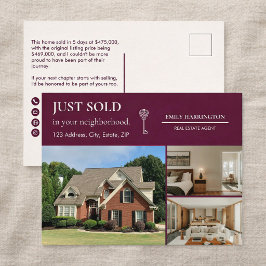 Classic Key Just Sold Maroon Real Estate Agent ポストカード