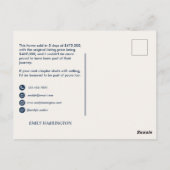 Classic Key Just Sold Navy Real Estate Agent ポストカード (裏面)