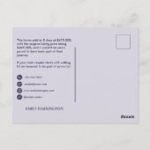 Classic Key Just Sold Purple Real Estate Agent ポストカード (裏面)