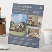 Classic Key Listing Gray Real Estate Agent 台座サイン (インサイチュ)