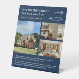 Classic Key Listing Navy Real Estate Agent 台座サイン