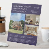 Classic Key Listing Purple Real Estate Agent 台座サイン (インサイチュ)