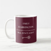 Classic Key Maroon Real Estate Agent コーヒーマグカップ (左)