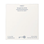 Classic Key Navy Real Estate Agent ノートパッド (正面)