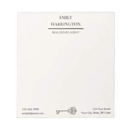 Classic Key Neutral Real Estate Agent ノートパッド