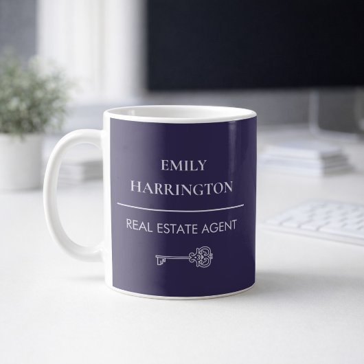 Classic Key Purple Real Estate Agent コーヒーマグカップ