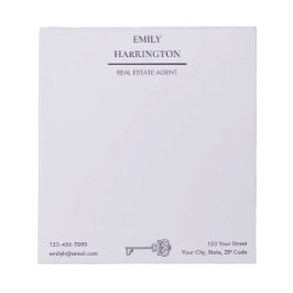 Classic Key Purple Real Estate Agent ノートパッド