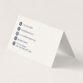 Classic Key QR Code Gray Real Estate Agent 名刺 (裏面)