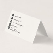 Classic Key QR Code Neutral Real Estate Agent 名刺 (裏面)