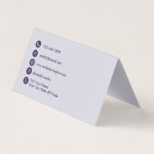 Classic Key QR Code Purple Real Estate Agent 名刺 (裏面)