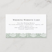 Classic Lace Border Wedding Website Enclosure Card エンクロージャーカード (正面)