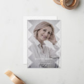 Classic Lace Photo Funeral Service Loved Ones ノートカード (正面/裏面インサイチュ)