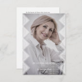 Classic Lace Photo Funeral Service Loved Ones ノートカード (正面/裏面)