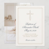 Classic Lamb of God Baptism Announcement 招待状 (正面/裏面)