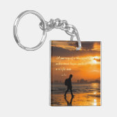 Classic Lao Tzu Journey Quote キーホルダー (正面左)