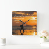 Classic Lao Tzu Journey Quote スクエア壁時計 (ホーム)