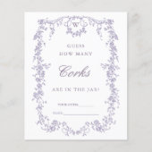 Classic Lavender 'Guess How Many' Bridal Game (正面)