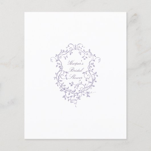 Classic Lavender 'Guess How Many' Bridal Game (裏面)