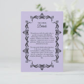 Classic Lavender Purple Ornately Framed Wedding エンクロージャーカード (スタンド正面)