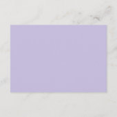 Classic Lavender Purple Ornately Framed Wedding エンクロージャーカード (裏面)