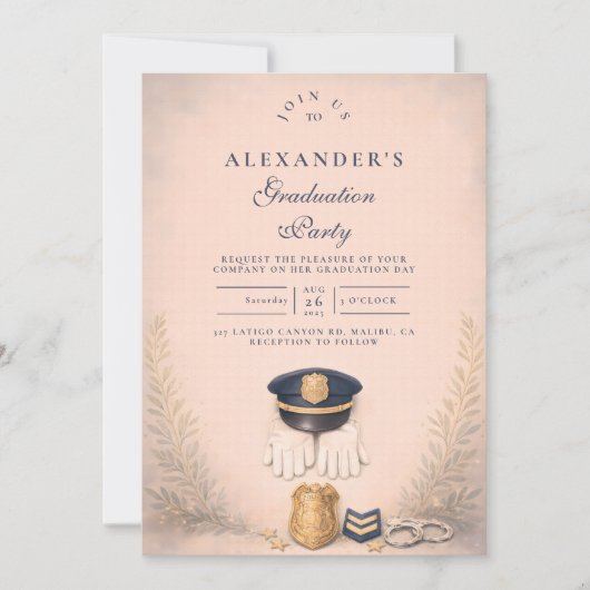 Classic Law Enforcement Graduation Ceremony 招待状 (正面)