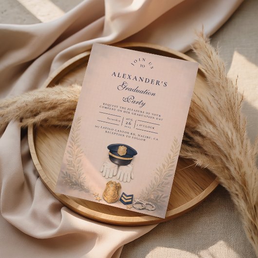 Classic Law Enforcement Graduation Ceremony 招待状