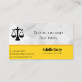 Classic Law & Justice Business Card | Legal 名刺 (裏面)