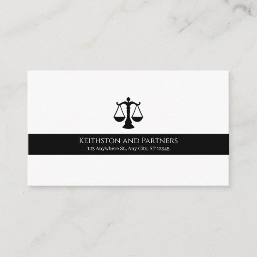 Classic Law & Justice Business Card | Legal 名刺 (正面)