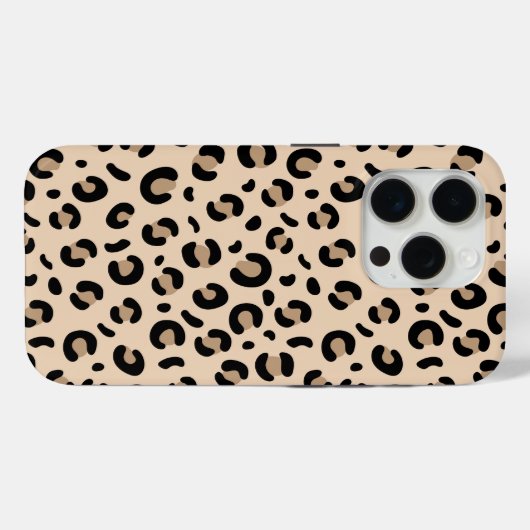 Classic Leopard Print Phone Case Stylish Animal Pa Case-Mate iPhoneケース (裏面 (横))