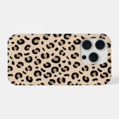 Classic Leopard Print Phone Case Stylish Animal Pa iPhoneケース (裏面横)