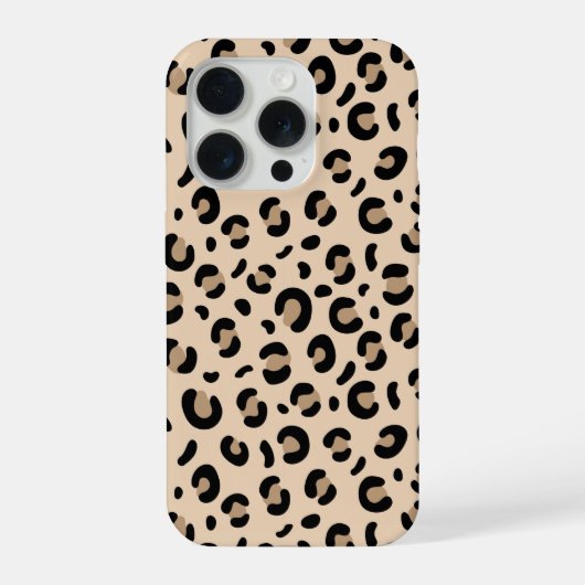 Classic Leopard Print Phone Case Stylish Animal Pa iPhoneケース (裏面)